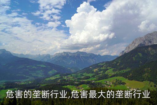 没有危害的垄断行业,危害最大的垄断行业