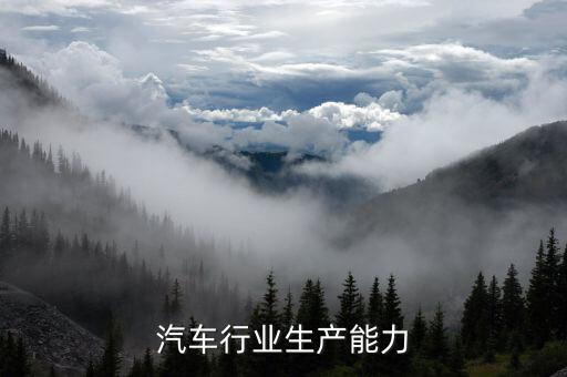 汽车行业生产能力