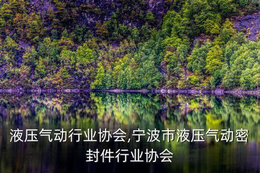 国家液压气动行业协会,宁波市液压气动密封件行业协会