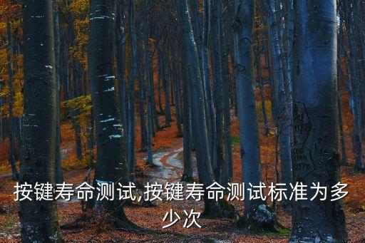 行业按键寿命测试,按键寿命测试标准为多少次