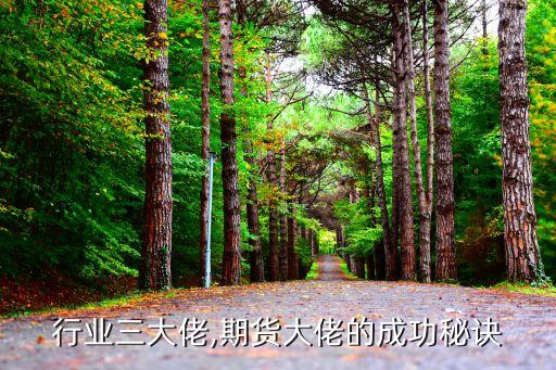 期货行业三大佬,期货大佬的成功秘诀