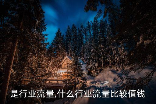 什么是行业流量,什么行业流量比较值钱