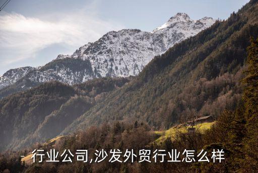 沙发行业公司,沙发外贸行业怎么样