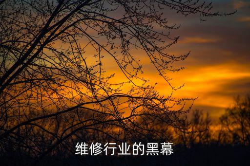 钟表维修行业的黑幕