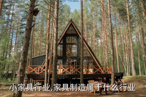 中国小家具行业,家具制造属于什么行业