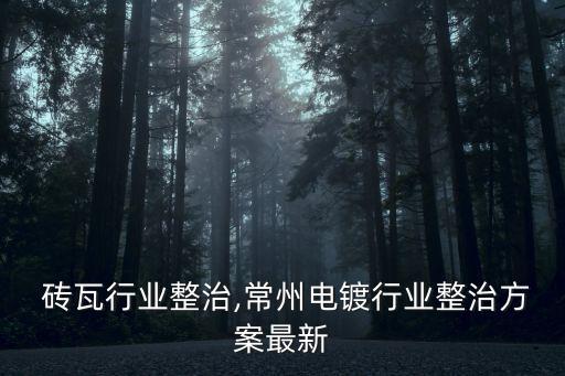  砖瓦行业整治,常州电镀行业整治方案最新