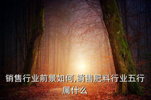 销售行业前景如何,销售肥料行业五行属什么