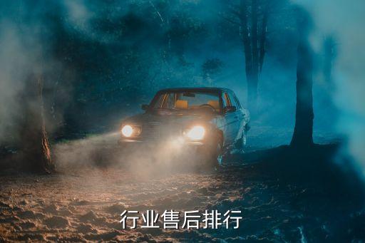 行业售后排行