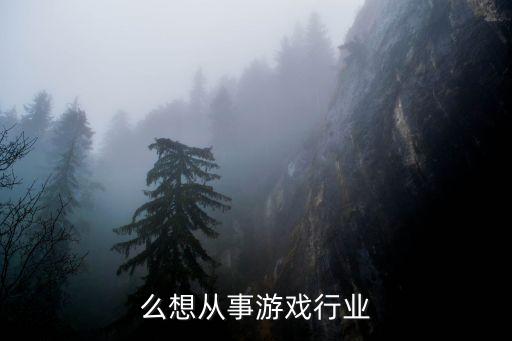 么想从事游戏行业