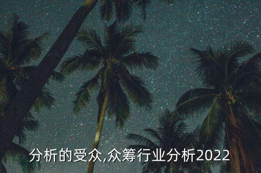 分析的受众,众筹行业分析2022