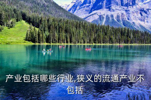 产业包括哪些行业,狭义的流通产业不包括