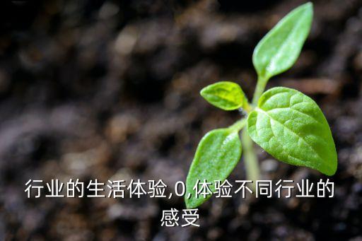 不同行业的生活体验,0,体验不同行业的感受