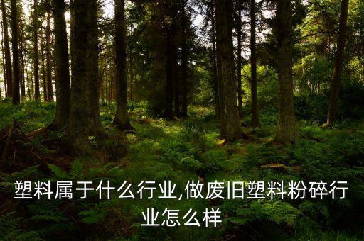 废旧塑料属于什么行业,做废旧塑料粉碎行业怎么样