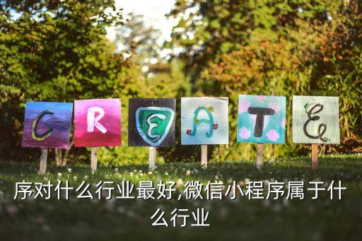 序对什么行业最好,微信小程序属于什么行业