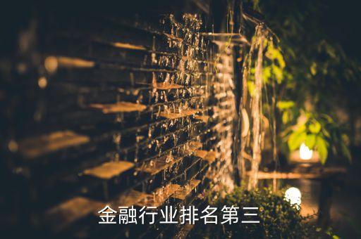 全国金融行业排名第三