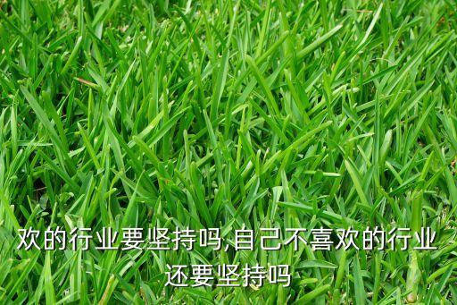 不喜欢的行业要坚持吗,自己不喜欢的行业还要坚持吗