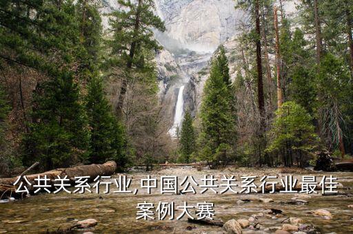 公共关系行业,中国公共关系行业最佳案例大赛