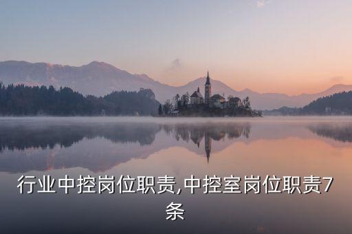 化工行业中控岗位职责,中控室岗位职责7条