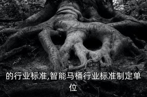 马桶的行业标准,智能马桶行业标准制定单位