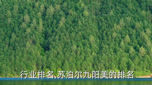九阳 行业排名,苏泊尔九阳美的排名