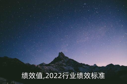 行业绩效值,2022行业绩效标准