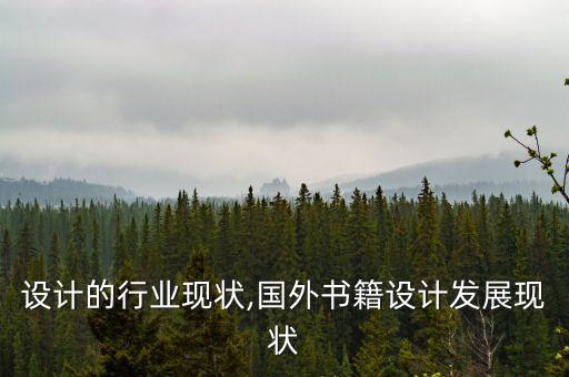 设计的行业现状,国外书籍设计发展现状
