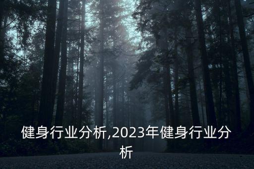 健身行业分析,2023年健身行业分析