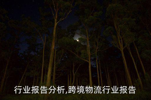 行业报告分析,跨境物流行业报告