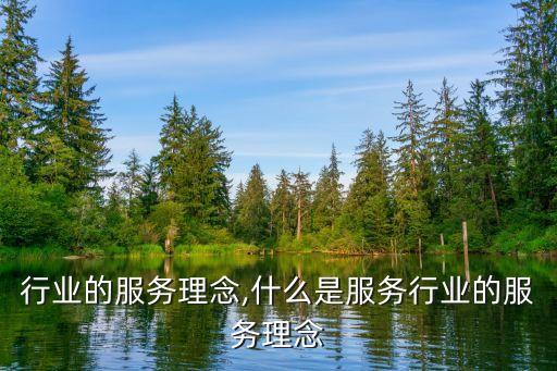 行业的服务理念,什么是服务行业的服务理念