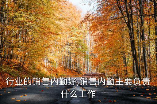 行业的销售内勤好,销售内勤主要负责什么工作