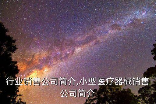 汽车行业销售公司简介,小型医疗器械销售公司简介
