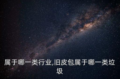 皮包属于哪一类行业,旧皮包属于哪一类垃圾
