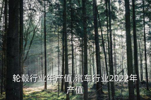 轮毂行业年产值,汽车行业2022年产值