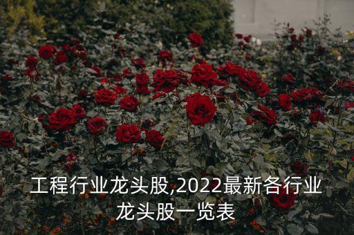 基因工程行业龙头股,2022最新各行业龙头股一览表