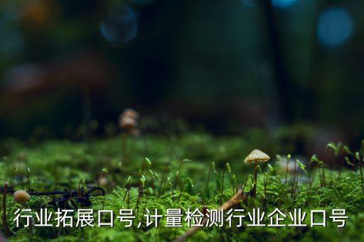行业拓展口号,计量检测行业企业口号