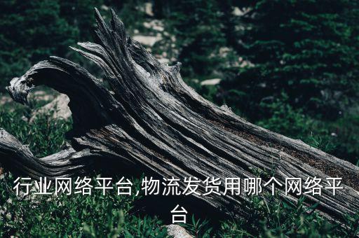 行业网络平台,物流发货用哪个网络平台