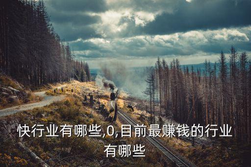 赚钱快行业有哪些,0,目前最赚钱的行业有哪些