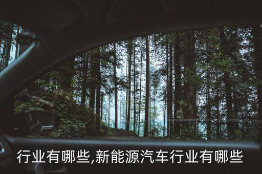行业有哪些,新能源汽车行业有哪些