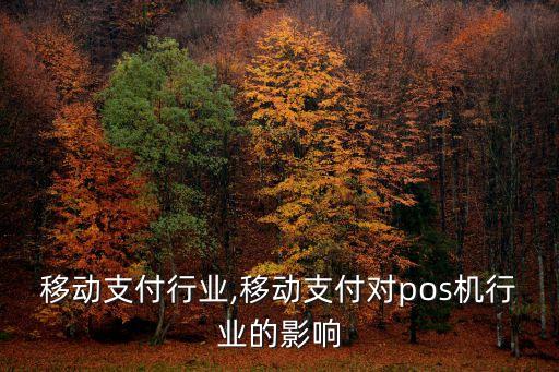 移动支付行业,移动支付对pos机行业的影响