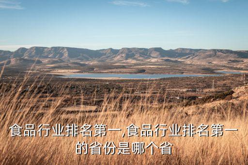中国食品行业排名第一,食品行业排名第一的省份是哪个省