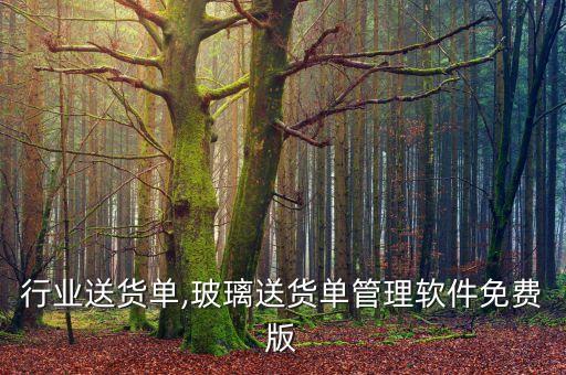 玻璃行业送货单,玻璃送货单管理软件免费版