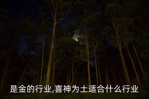 是金的行业,喜神为土适合什么行业