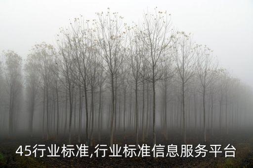 1045行业标准,行业标准信息服务平台
