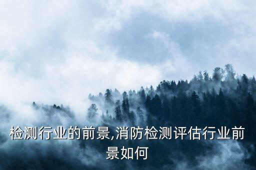 目前检测行业的前景,消防检测评估行业前景如何