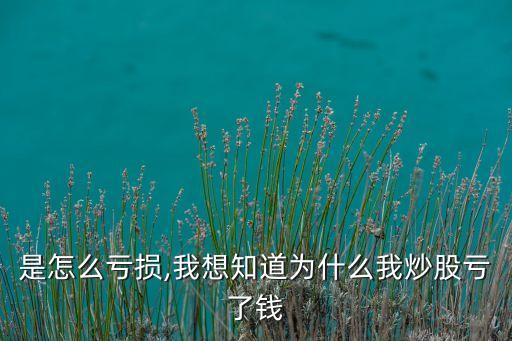 炒股是怎么亏损,我想知道为什么我炒股亏了钱