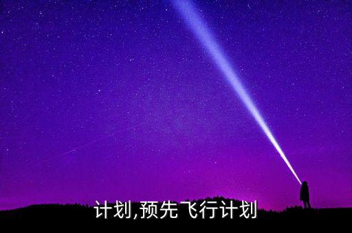 飞行计划,预先飞行计划