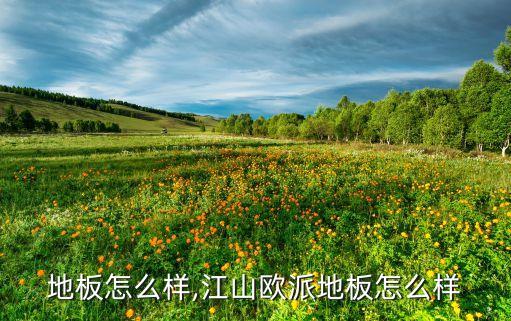 欧派地板怎么样,江山欧派地板怎么样