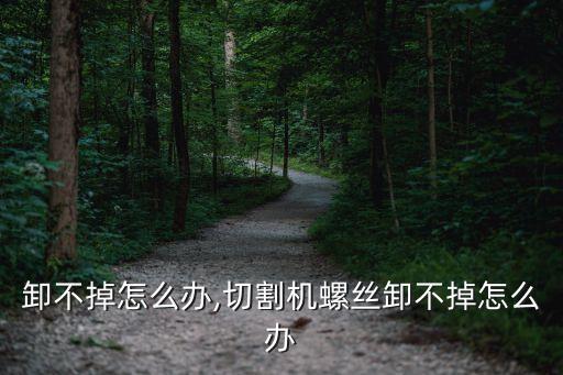螺丝卸不掉怎么办,切割机螺丝卸不掉怎么办