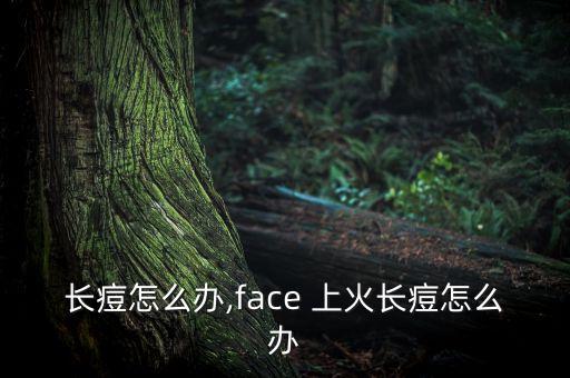 长痘怎么办,face 上火长痘怎么办