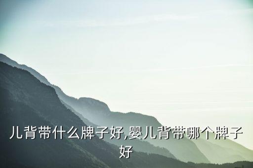 新生儿背带什么牌子好,婴儿背带哪个牌子好?